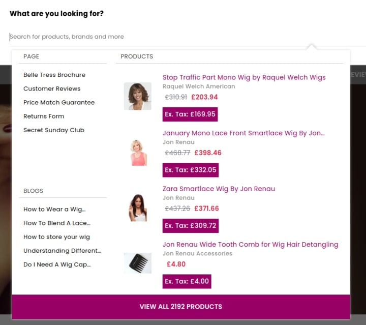 eCommerce-search